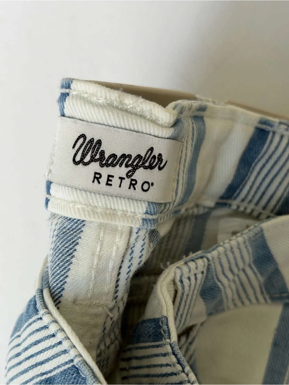 Wrangler Retro Women’s High Rise Flare Jeans Blue/White Striped 5-Pkt NWT